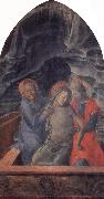 Fra Filippo Lippi The Dead Christ Supported by Mary and St.John the Evangelist oil on canvas
